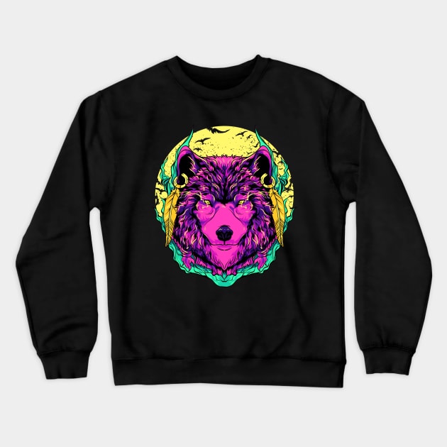 Werewolf Fierce Wolf Mythical Creature Majestic Crewneck Sweatshirt by theperfectpresents